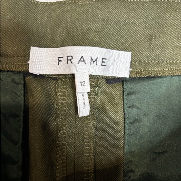 FRAME Linen Blend Shorts SZ 12 - Picture 5 of 6